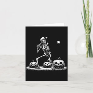 Skeleton Baseball Spieler Halloween Mens Womens Ki Karte