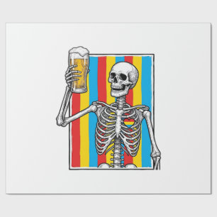 Skeleton Beer Rainbow Vintage Gravur Shirt_1 Geschenkpapier
