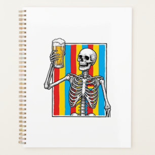 Skeleton Beer Rainbow Vintage Gravur-Shirt_1 Planer