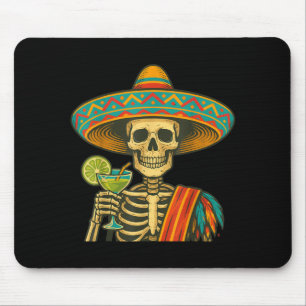 Skeleton-Bier Cinco de Mayo Fiesta  Mousepad