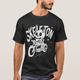 Skeleton Bike Rider - Edgy & Cool Biker T-Shirt