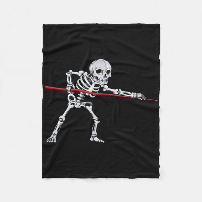 Skeleton Billiards Billiard Pool Snooker Halloween Fleecedecke (Vorderseite)