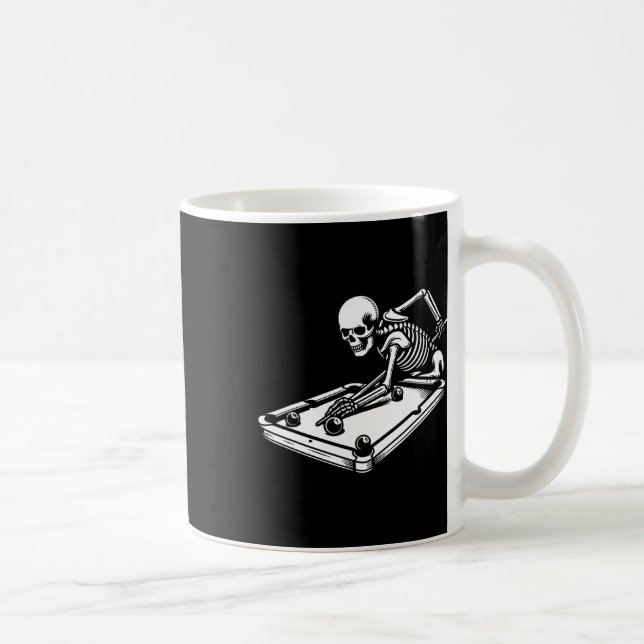 Skeleton Billiards Halloween Pool Snooker Billiard Kaffeetasse (Rechts)