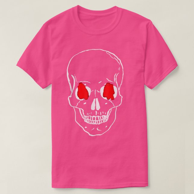 Skeleton Black Red Designer  T-Shirt (Design vorne)