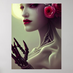 Skeleton Bone Frau Poster