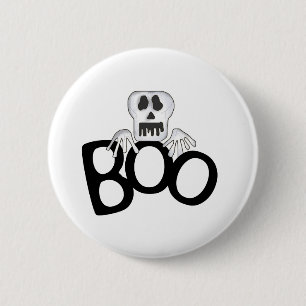Skeleton Boo Tshirts und Geschenke Button