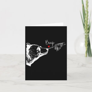 Skeleton Boop Bear Funny Halloween Girls Women Karte