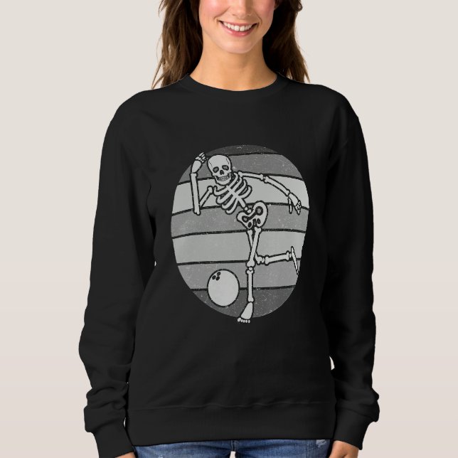 Skeleton Bowling Retro Bowler Gifts Funny Bowling  Sweatshirt (Vorderseite)