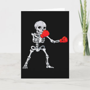 Skeleton-Boxen Kickboxen Mma Halloween Karte
