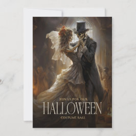 Skeleton Bride Groom Couple Adult Halloween-Party Einladung