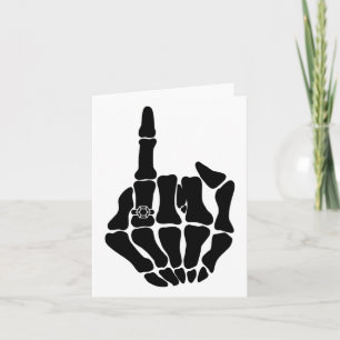 Skeleton Bride Wedding Just Married Spooky Gothic Karte