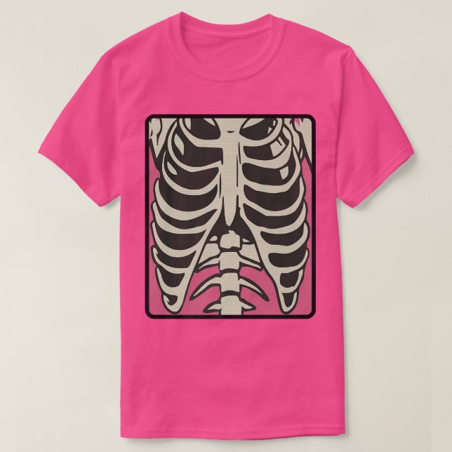 Skeleton Brustkorb XRay Kostümbildner Horror Human T-Shirt (Design vorne)