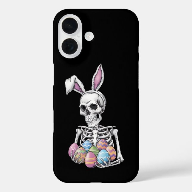 Skeleton Bunny Holding Ostereier Funny Rabbit Case-Mate iPhone Hülle (Rückseite)