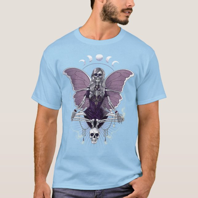 Skeleton Butterfly Goth T-Shirt (Vorderseite)