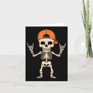 Skeleton Cap Halloween Punk Rock Men Boys Karte