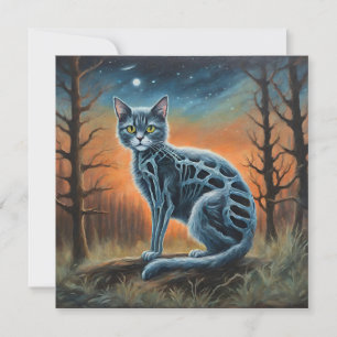 Skeleton Cat Einladung