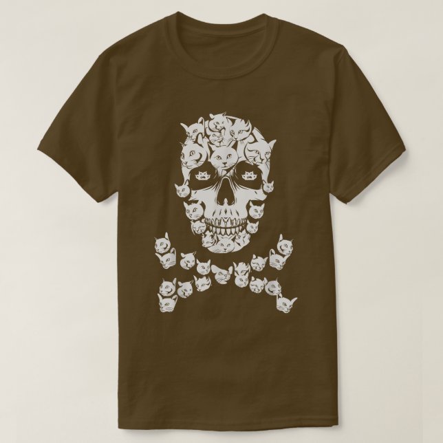 Skeleton Cat Halloween 2021 Funny Gift  T-Shirt (Design vorne)