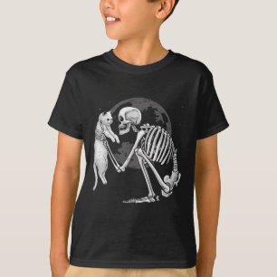 Skeleton Cat Skull Kitty Niedlich Ghost Halloween T-Shirt