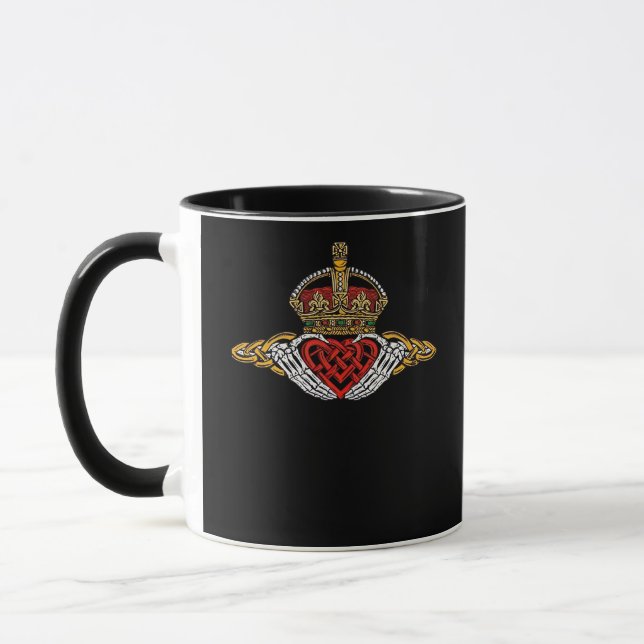 Skeleton Claddagh Color Tasse (Links)