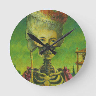 Skeleton Clock Runde Wanduhr