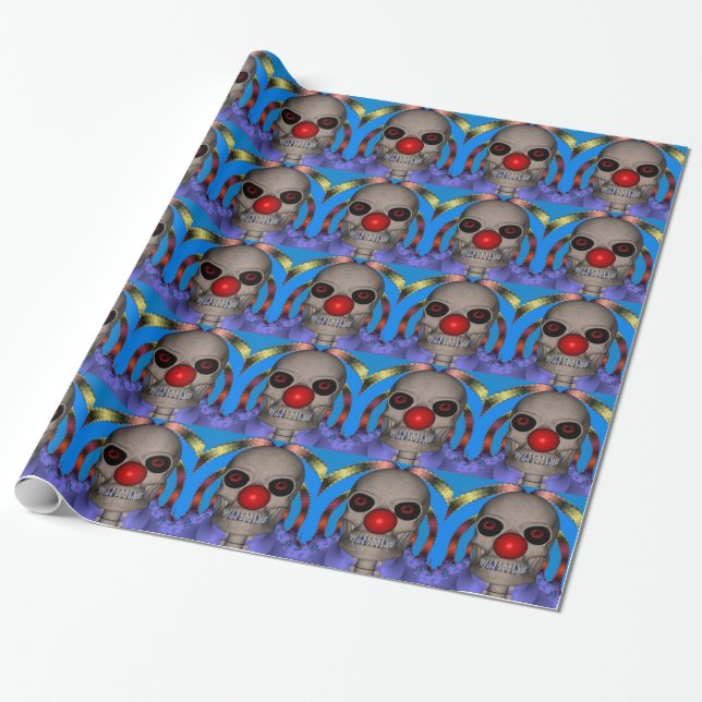 Skeleton Clown Geschenkpapier (Ungerollt)