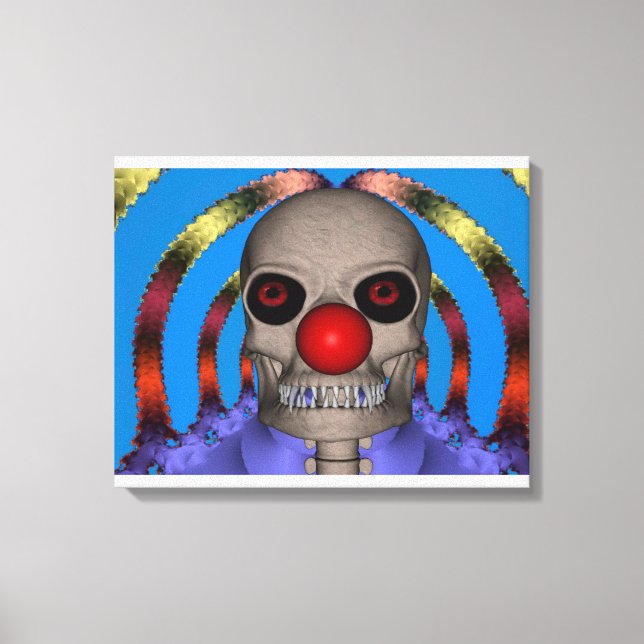 Skeleton Clown Leinwanddruck (Vorderseite)