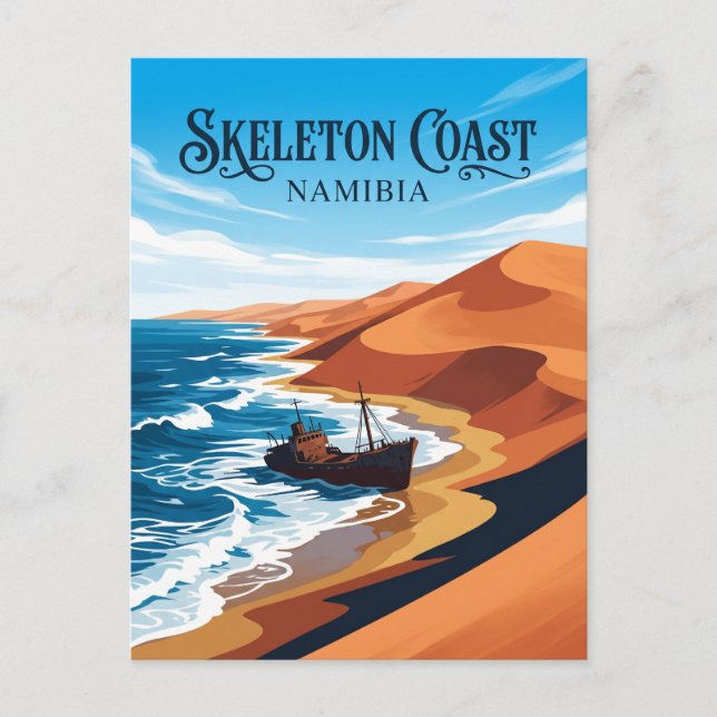Skeleton Coast Namibia Postkarte (Vorderseite)