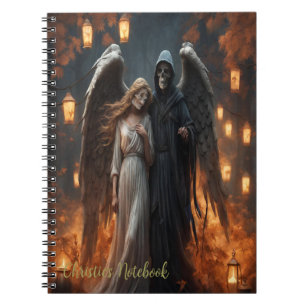 Skeleton Couple, dunkle Romance Notizblock