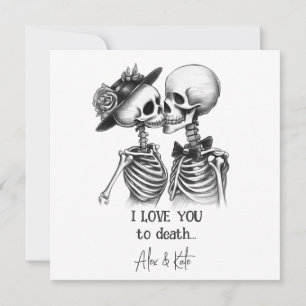 Skeleton Couple Feiertagskarte