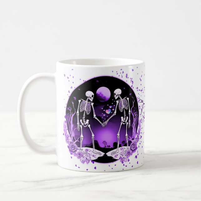 Skeleton Couple Kaffeetasse (Links)