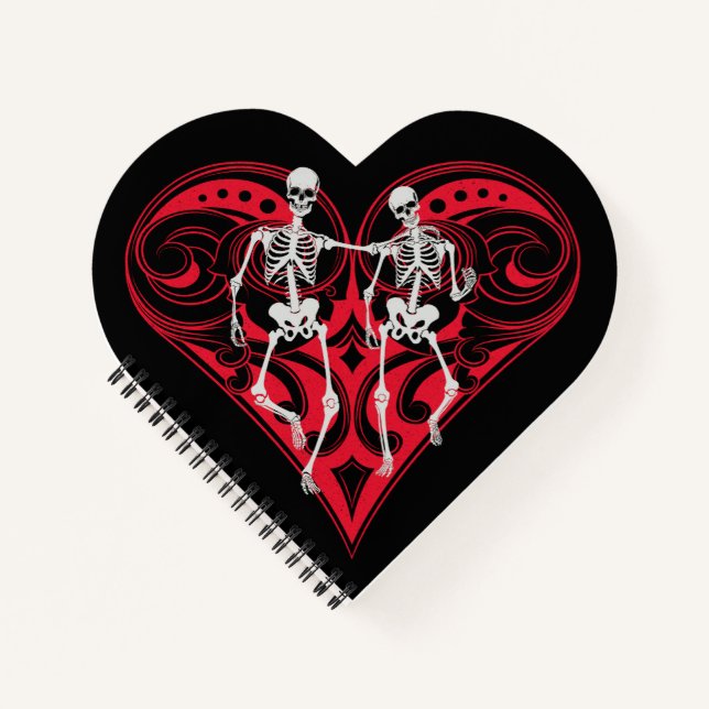 Skeleton Couple Notizbuch (Vorderseite)