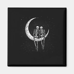Skeleton Couple on Moon Fun Halloween Kostüme Männ Magnet
