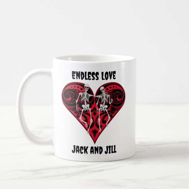 Skeleton Couple Personalisiert Coffee Tasse (Links)