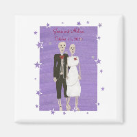 Skeleton Couple Save the Date Hochzeitsmagnete