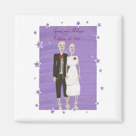 Skeleton Couple Save the Date Hochzeitsmagnete Magnet