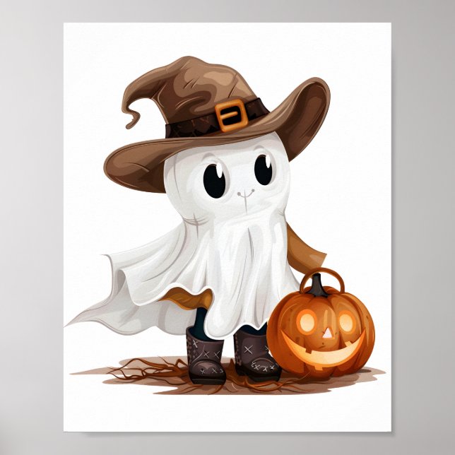 Skeleton Cowboy: Niedlich und gruselig Poster (Vorne)