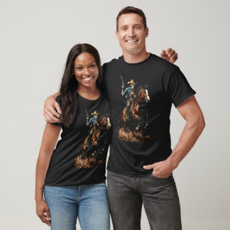 Skeleton-Cowboy-Reiter – Wild-West-Senseiter T-Shirt