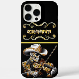 Skeleton Cowboy Violine spielen iPhone 16 Pro Max Hülle