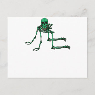 Skeleton Creepy Yoga Skull Dancing Postkarte