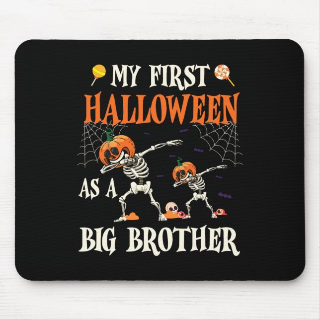 Skeleton Dabbin zusammen mein erstes Halloween als Mousepad (Vorne)