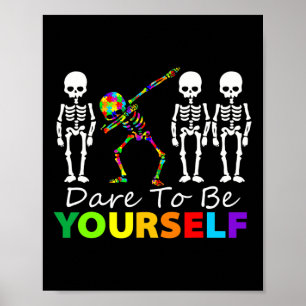 Skeleton Dabbing wagt es sich selbst zu einem Spaß Poster
