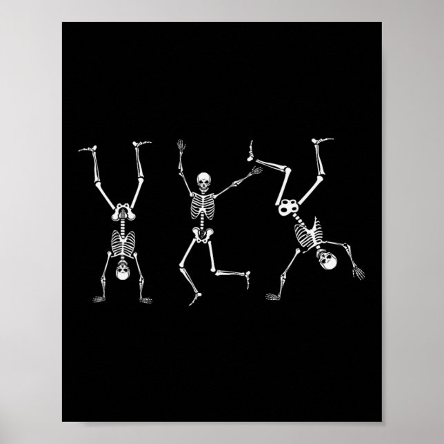 Skeleton Dance Challenge Halloween Beängstigendes  Poster (Vorne)