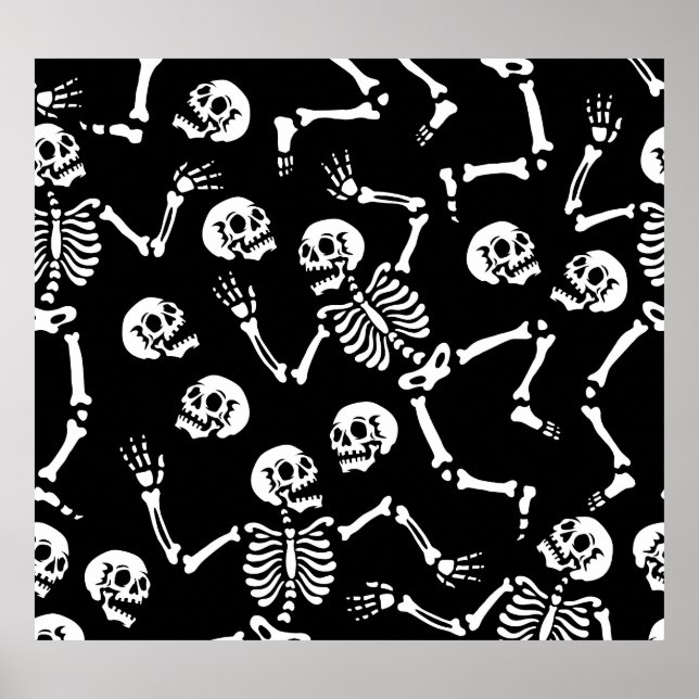 Skeleton Dance Party: Halloween - Nahtlos Poster (Vorne)