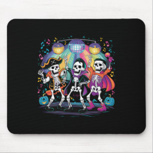 Skeleton Dance Party Spooky Halloween Feier Mousepad