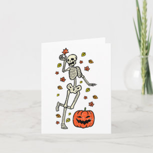 Skeleton Dance Pumpkin Halloween Kostümfall Männer Karte
