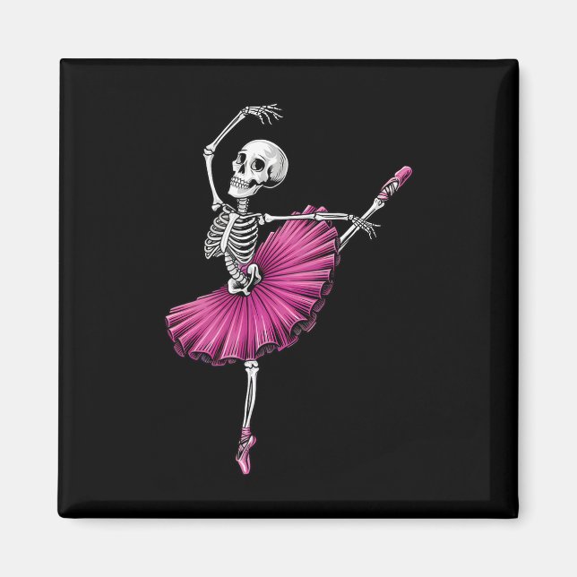 Skeleton Dancing Ballet Liebhaber Spooky Halloween Magnet (Vorne)