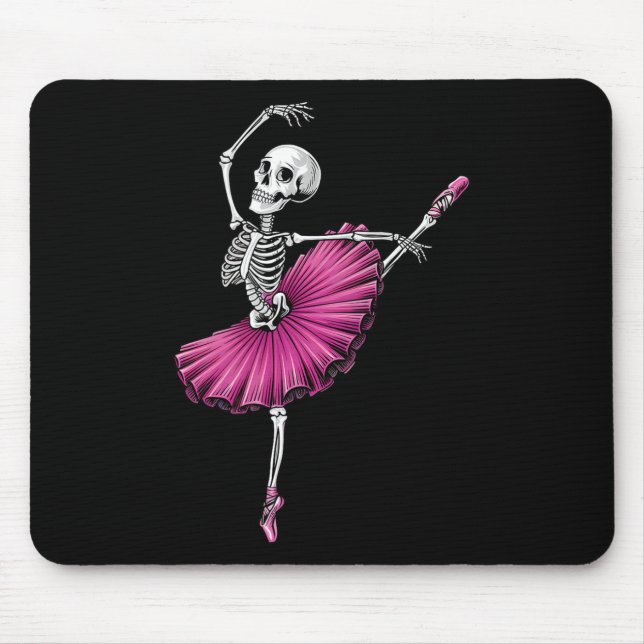 Skeleton Dancing Ballet Liebhaber Spooky Halloween Mousepad (Vorne)