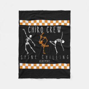 Skeleton Dancing Chiro Crew Chiropraktor Halloween Fleecedecke