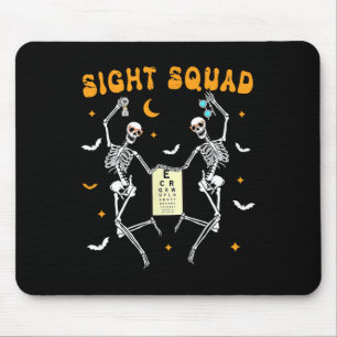 Skeleton Dancing Sight Squad Halloween Optometrike Mousepad