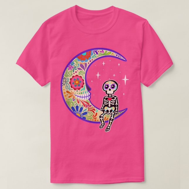 Skeleton Dia de Los Muertos Skeleton T - Shirt (Design vorne)